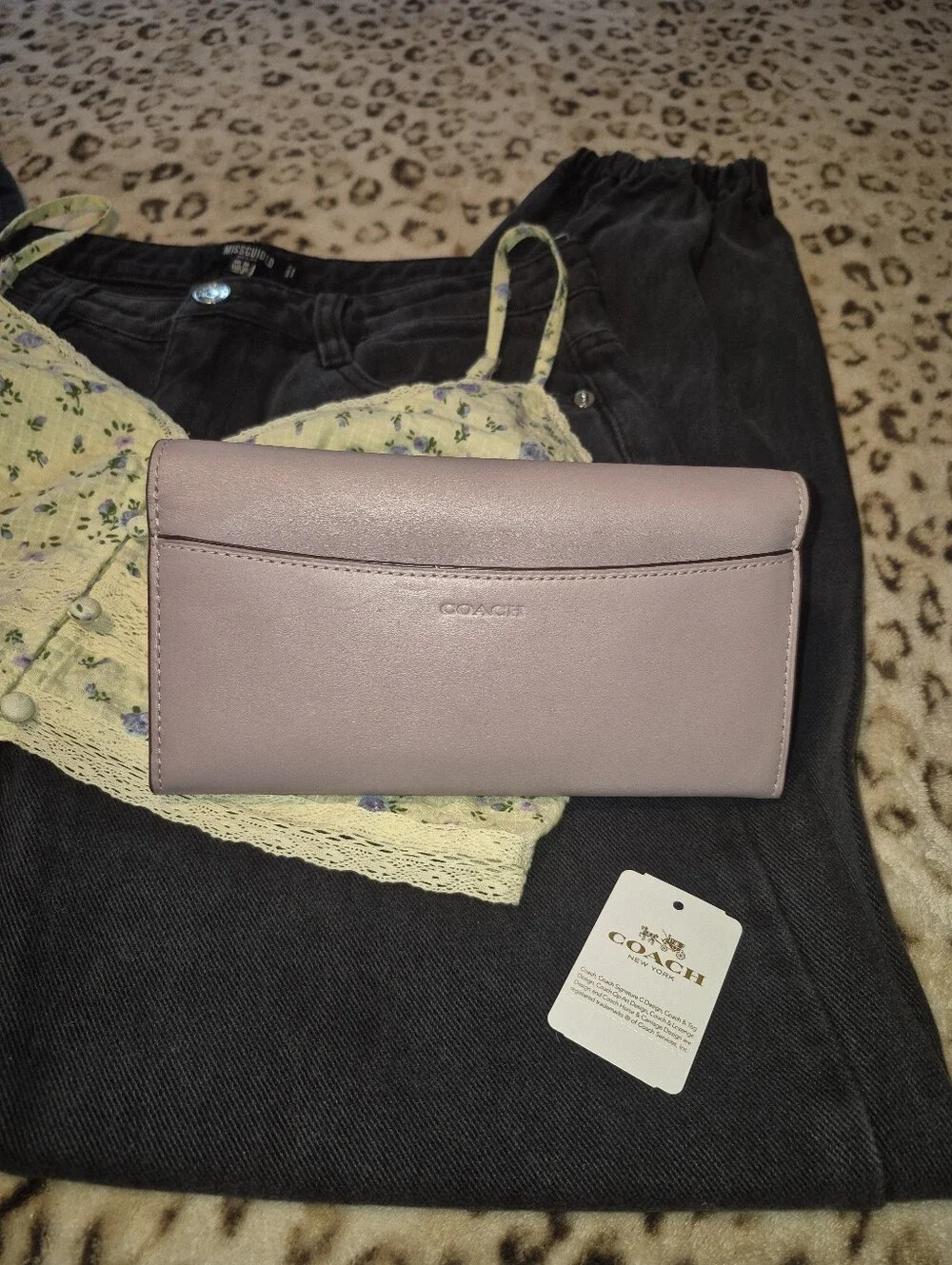 RARE Coach Ice Purple Travel Wallet